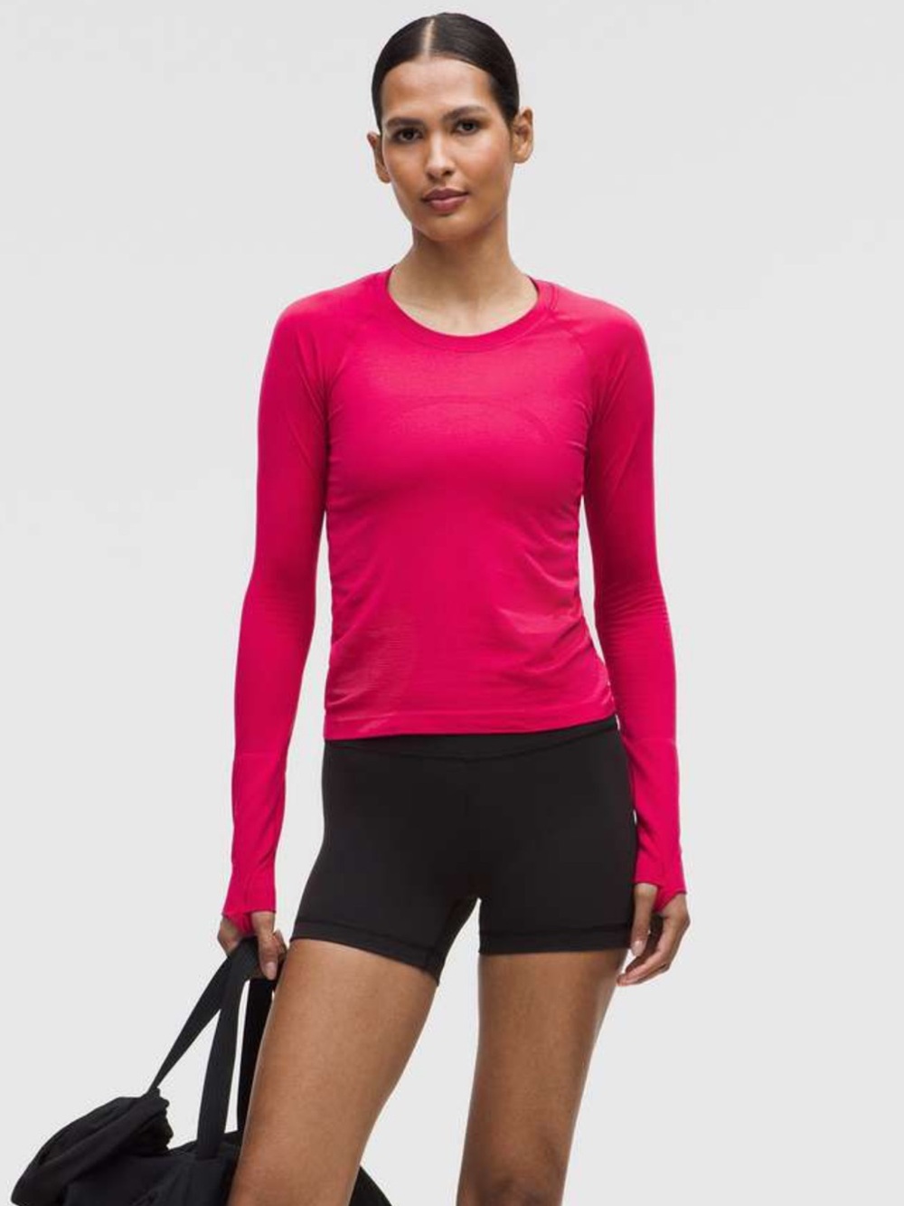 Lululemon Swiftly Tech Long-Sleeve Shirt 2.0 Waist Length Pink Dragonfruit Sz 4
